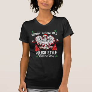 Frohe Weihnacht-Polnisch-Art T-Shirt