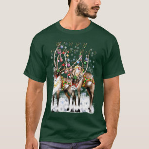 Frohe Weihnacht-Ren-T-Shirts T-Shirt