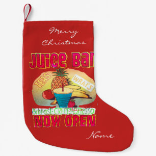 Frohe Weihnacht-Saft-Bar-Zeichen Thunder_Cove Kleiner Weihnachtsstrumpf