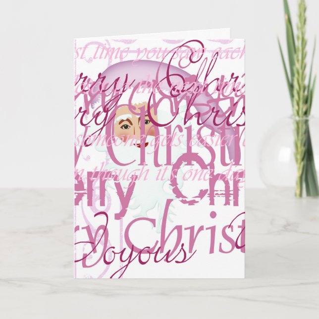 Frohe Weihnacht-Sankt-Gruß-Karte Feiertagskarte (Vorderseite)