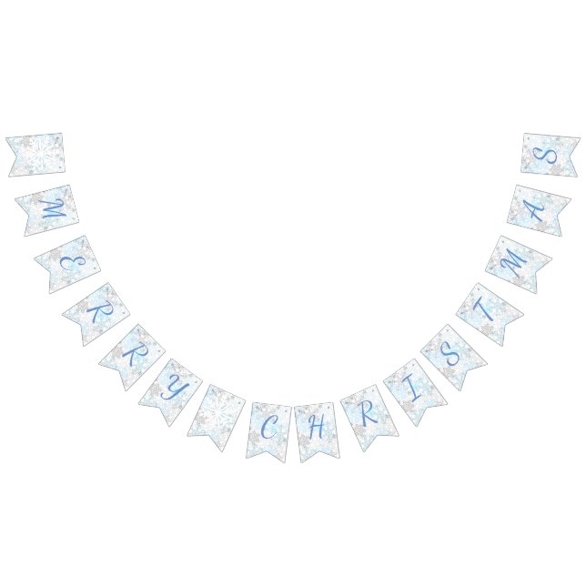 Frohe Weihnacht-Schneeflocken - Flaggen-Flaggen Wimpelkette (Alle)