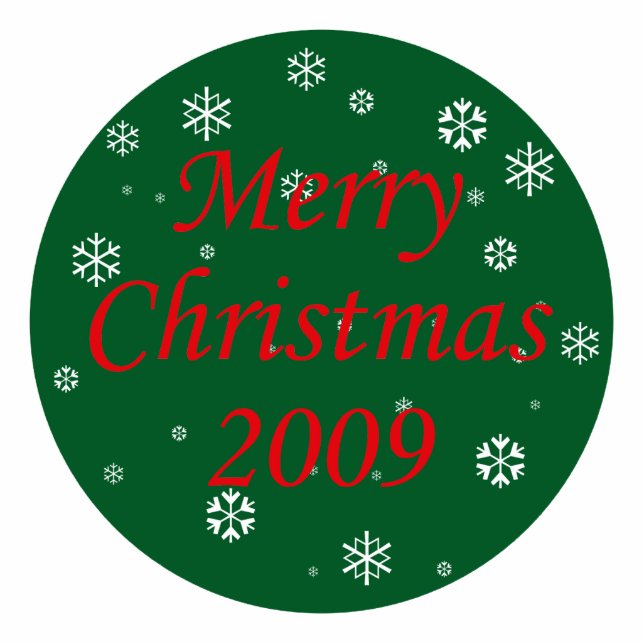 Frohe Weihnacht-Schneeflocken Fotoskulptur Ornament (Vorne)