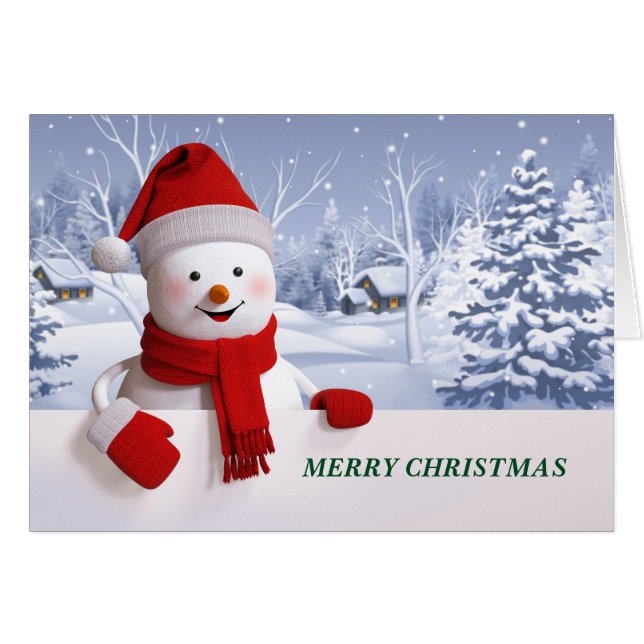 Frohe Weihnacht-Schneemann (Vorderseite (Horizontal))