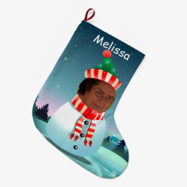 Frohe Weihnacht-Schneemann Großer Weihnachtsstrumpf