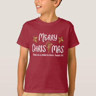 Frohe Weihnacht-Schrift T-Shirt