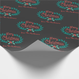 FROHE WEIHNACHT-TAFEL-PERSONALISIERTE VERPACKUNG GESCHENKPAPIER