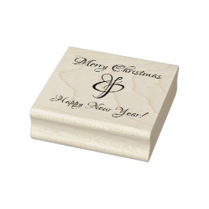 Frohe Weihnacht-u. glückliches neues Gummistempel