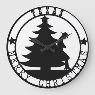 Frohe Weihnacht-Uhr Texas Große Wanduhr