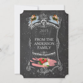 Frohe Weihnacht-Vintage Tafel Feiertagskarte