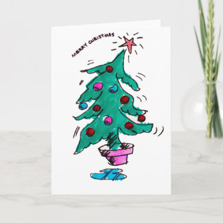 Frohe Weihnacht-wackelige Weihnachtskarte Feiertagskarte