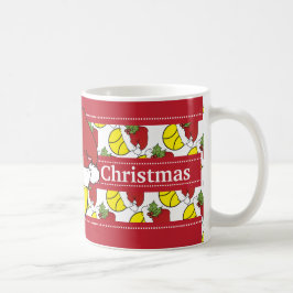 Frohe Weihnacht-Weihnachtsmannmütze-Tennis-Ball Kaffeetasse