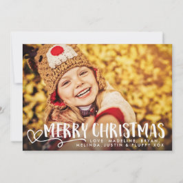 Frohe Weihnacht-Weiß 2018 Feiertagskarte