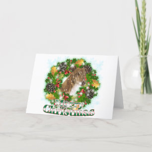 Frohe Weihnacht-Windhund Feiertagskarte