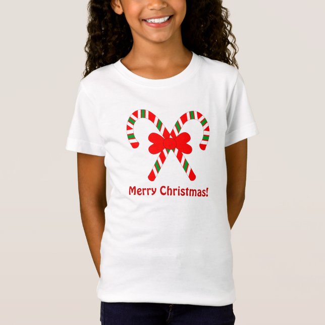Frohe Weihnacht-Zuckerstange-Shirt T-Shirt (Vorderseite)