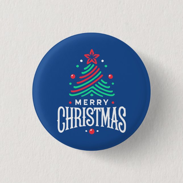 Frohe Weihnachten 1 Button (Vorderseite)
