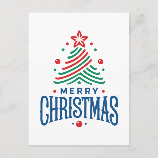 Frohe Weihnachten 1 Postkarte (Vorderseite)