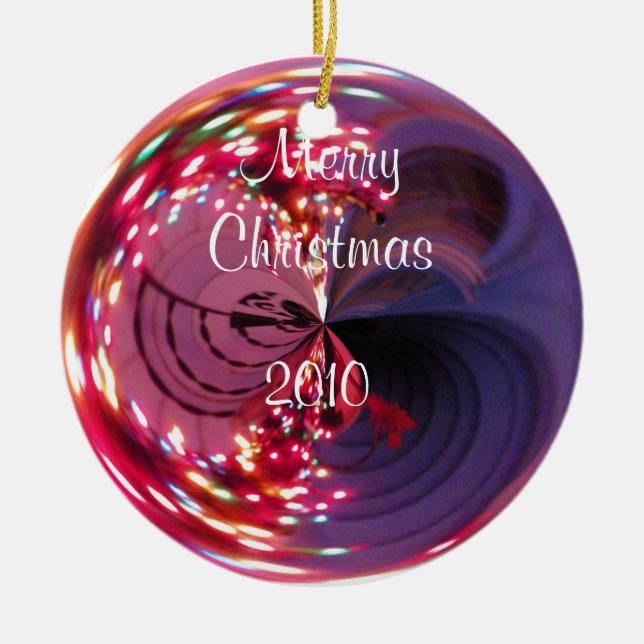 Frohe Weihnachten 2010 Bulb-Ornament Keramik Ornament (Vorne)