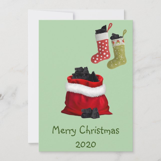 Frohe Weihnachten 2020 Covid Coal in Strümpfen (Vorderseite)