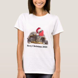 Frohe Weihnachten 2020 Schildkröte im Gesicht Mask T-Shirt