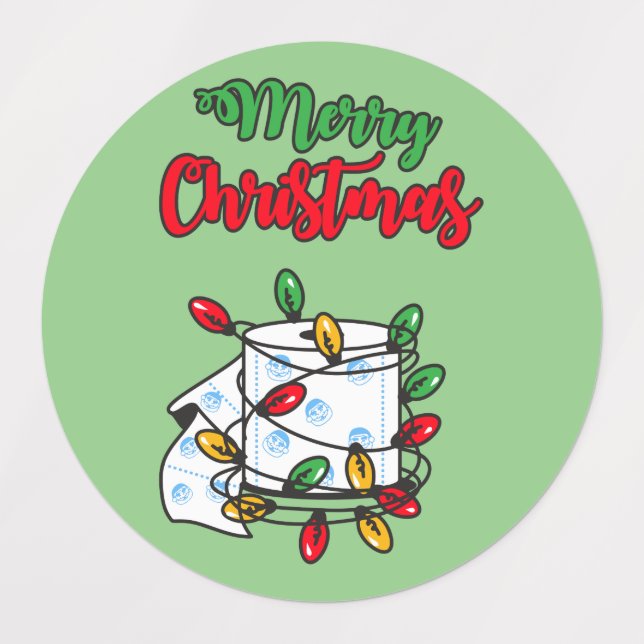 Frohe Weihnachten 2020 - Toilettenpapier Edition Etiketten (Design 1)