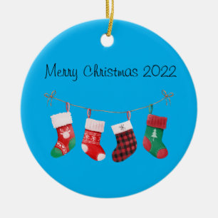 frohe Weihnachten 2022 Keramik Ornament