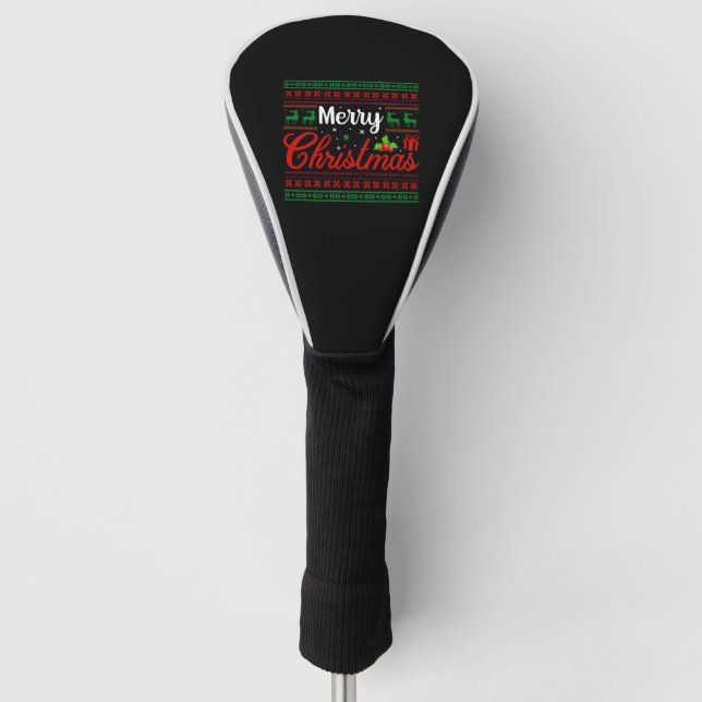 Frohe Weihnachten 2023 glückliche Weihnachten 2023 Golf Headcover (Vorderseite)