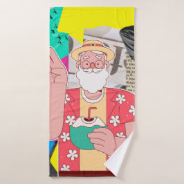 Frohe Weihnachten 2024 Badehandtuch