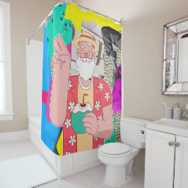 Frohe Weihnachten 2024 Duschvorhang