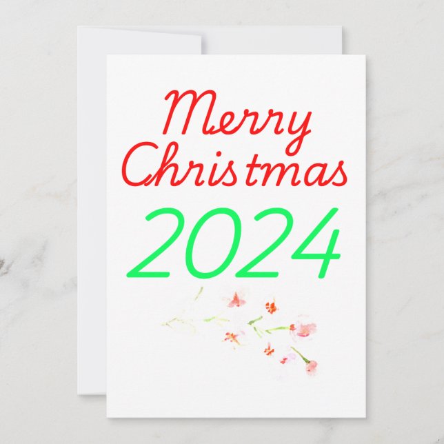 Frohe Weihnachten 2024 Einladung (Vorderseite)