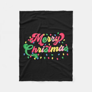 Frohe Weihnachten 2024 Familie Matching Christmas Fleecedecke