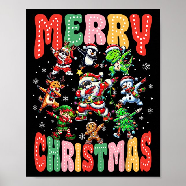Frohe Weihnachten 2024 Familie Matching Christmas  Poster (Vorne)