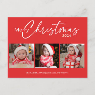 Frohe Weihnachten 2024 Foto-Collage-Typografie