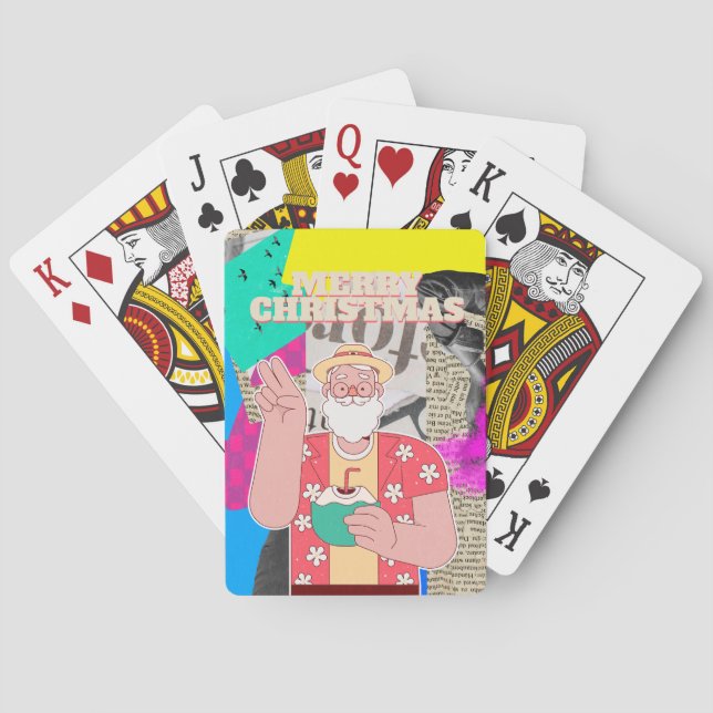 Frohe Weihnachten 2024 Spielkarten (Rückseite)