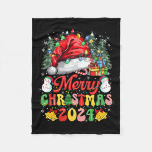 Frohe Weihnachten 2024 Weihnachten Familie Pajamas Fleecedecke