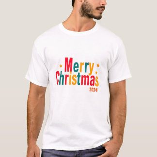 Frohe Weihnachten 2024 weiß T-Shirt