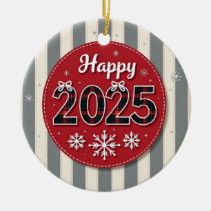 Frohe Weihnachten 2025 Keramik Ornament