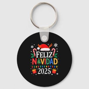Frohe Weihnachten 2025 Passende Familie Spanisch W Schlüsselanhänger