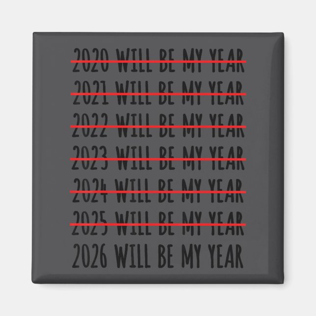 Frohe Weihnachten 2026 Wird Mein Jahr Sein Glückli Magnet (Vorne)