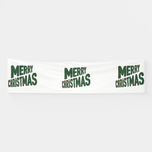 Frohe Weihnachten 2.5x10 Vinyl Banner (Horizontal)