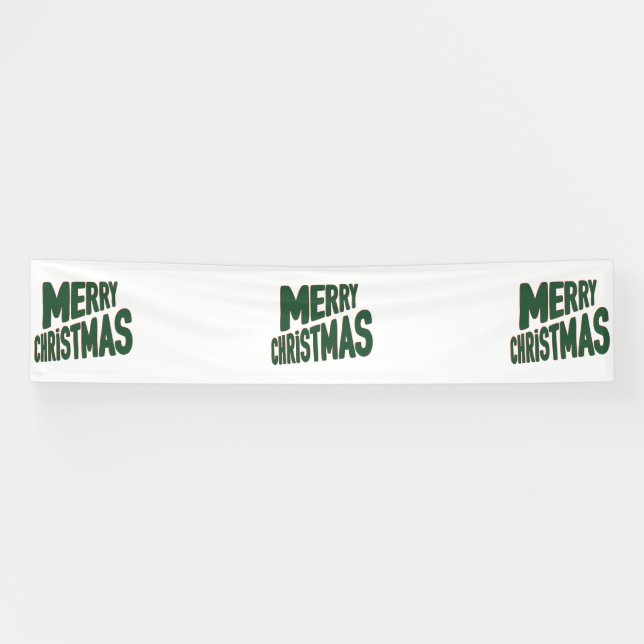 Frohe Weihnachten 2.5x12 Vinyl Banner (Horizontal)