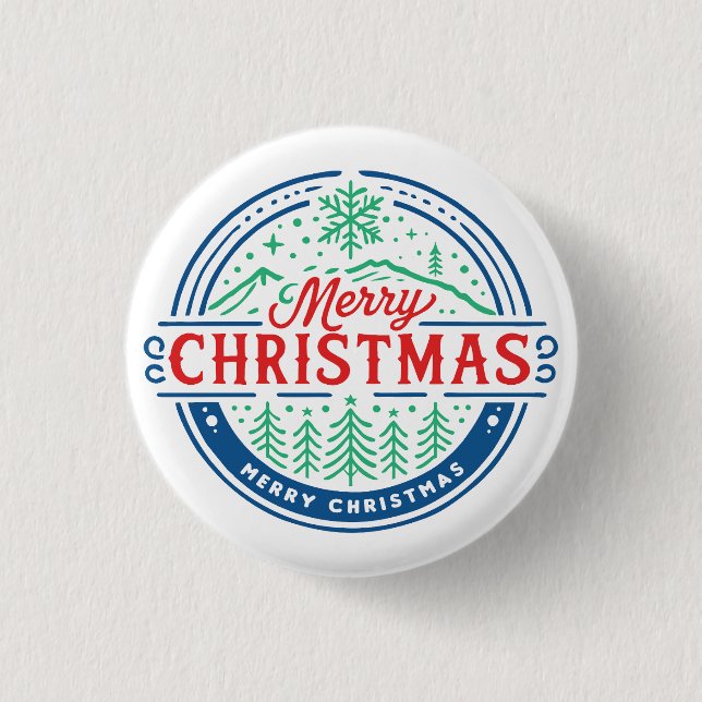 Frohe Weihnachten 2 Button (Vorderseite)