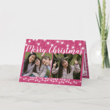 Frohe Weihnachten 2 Foto Pink Glitzer