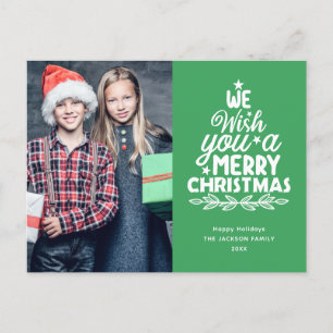 Frohe Weihnachten 2 Fotos Urlaub Postkarte