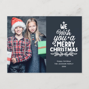 Frohe Weihnachten 2 Fotos Urlaub Postkarte