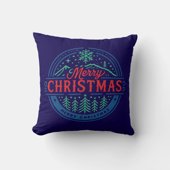 Frohe Weihnachten 2 Kissen (Vorderseite)