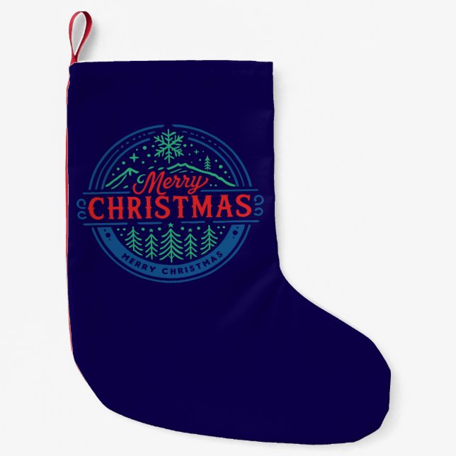 Frohe Weihnachten 2 Kleiner Weihnachtsstrumpf (Vorderseite)