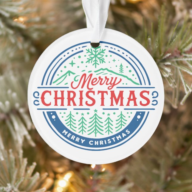 Frohe Weihnachten 2 Ornament (Baum)