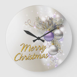 Frohe Weihnachten 32 Wanduhr-Optionen Große Wanduhr
