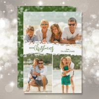 Frohe Weihnachten 3 Foto Collage Urlaubskarte