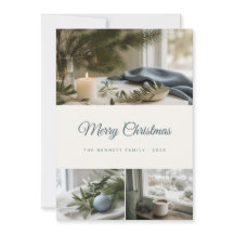 Frohe Weihnachten 3 Foto-Collage-Urlaubskarte